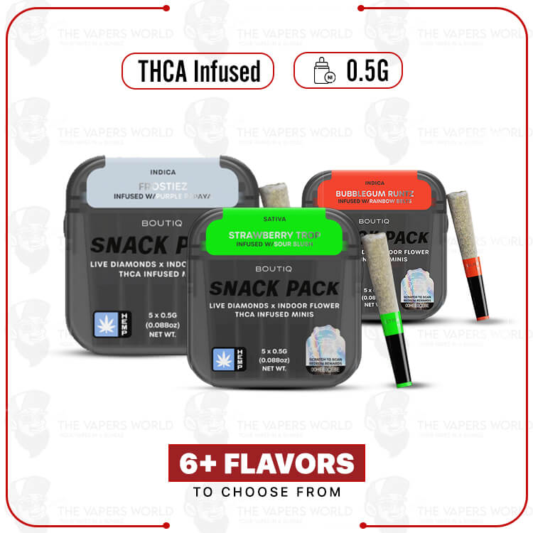 BOUTIQ-THC-A-Infused-0-1.jpg The Vape Avenue THC-A Infused Mini Pre-Rolls 5CT - Image 1