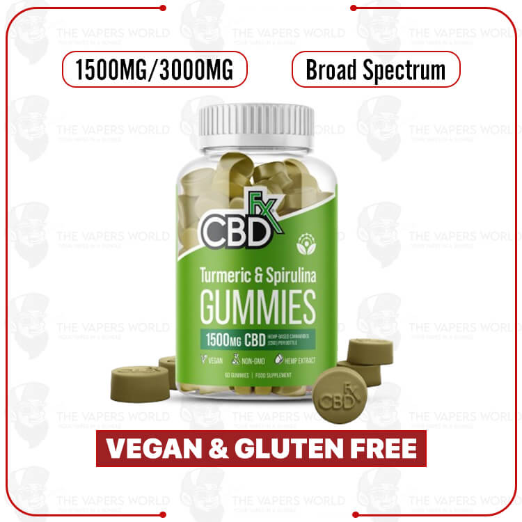 CBDFx-CBD-Gummies-with-Turmeric-and-Spirulina.jpg The Vape Avenue CBD Gummies mit Kurkuma und Spirulina - Image 1