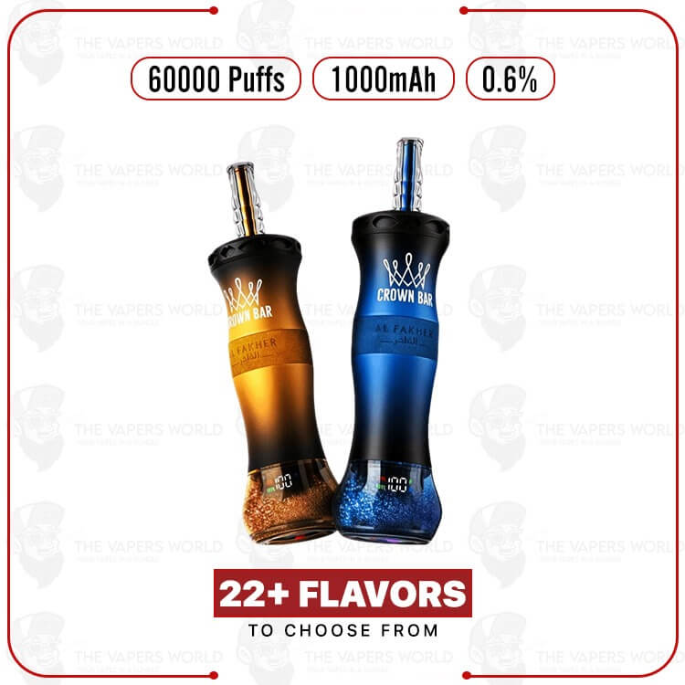 Crown-Bar-Al-Fakher-60K-E-Hose-X.jpg AL Fakher Crown Bar 60K E Hose X Disposable - Image 1