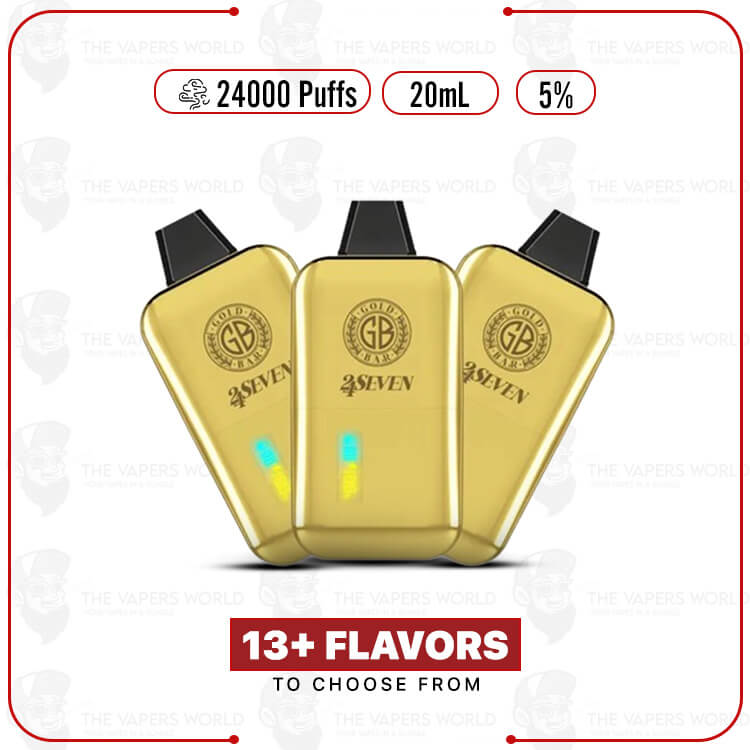Gold-Bar-24Seven-24K-24000-Puff-Disposable.jpg Gold Bar 24Seven 24K Puff Disposable - Image 1