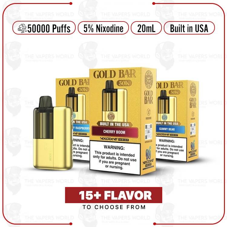 Gold-Bar-Max-Nixodine-50K-Puff-Disposable-Kit.jpg Gold Bar Max Nixodine 50K Puff Disposable Kit - Image 1