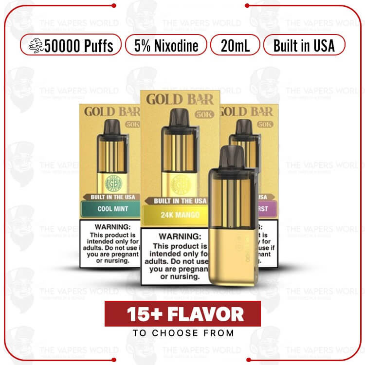 Gold-Bar-Max-Nixodine-50K-Puff-Disposable-Replacement-Pod-Cartridge-1PK.jpg Gold Bar Max Nixodine 50K Puff Disposable Pod - 1PK - Image 1