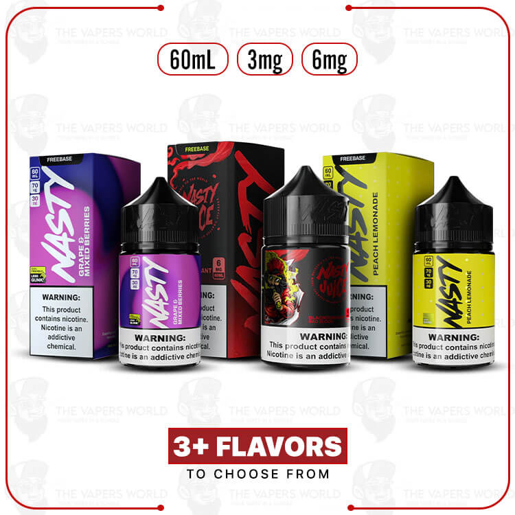 Nasty-E-Liquid-Vape-Flavors-60ml.jpg Nasty E-Liquid Vape Flavors 60ml - Image 1