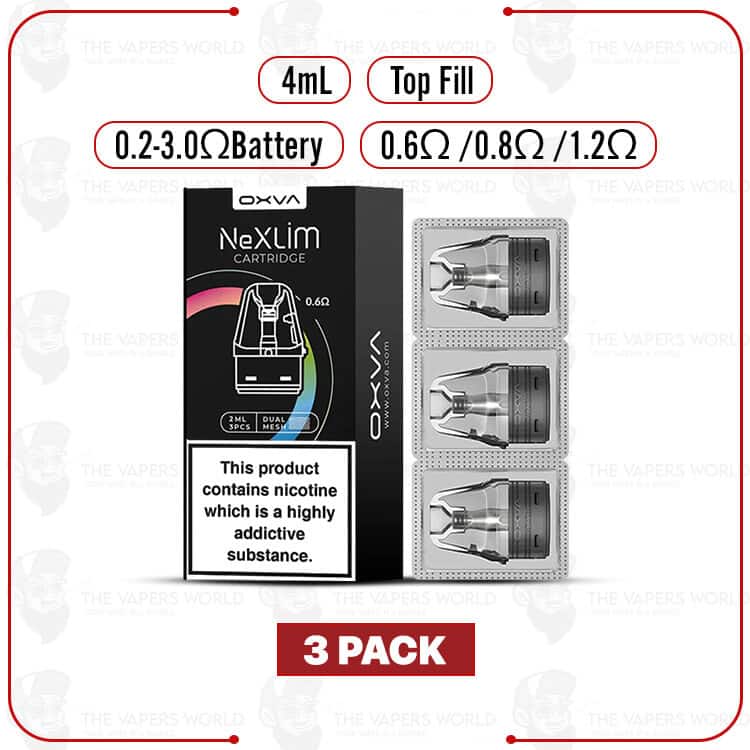 OXVA-NeXLIM-Replacement-Pod-Cartridge-3PK-1.jpg OXVA NeXLIM Replacement Pod Cartridge – 3PK - Image 1
