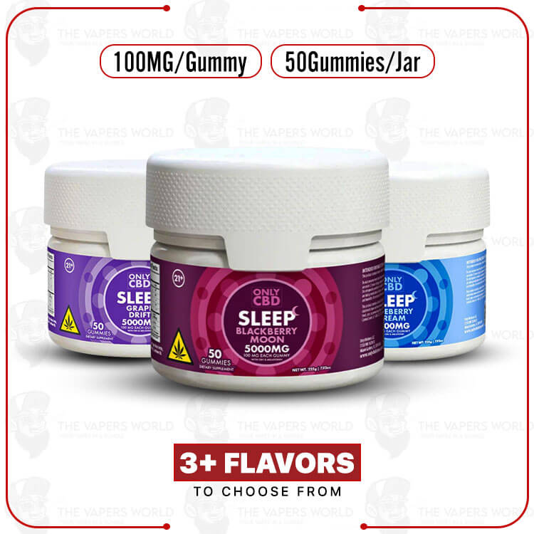 OnlyCBD-100MG-CBD-Sleep-Gummies-50Jar.jpg The Vape Avenue 100MG CBD Sleep Gummies - 50/Jar - Image 1