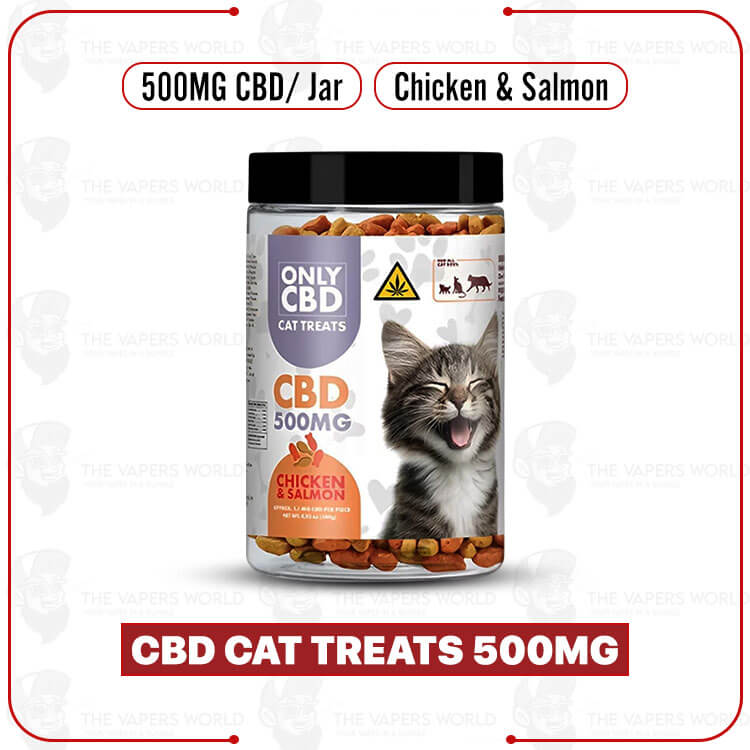 OnlyCBD-CBD-Cat-Treats-500MG-Chicken-and-Salmon-flavor-.jpg CBD Cat Treats Chicken & Salmon Flavor - Image 1