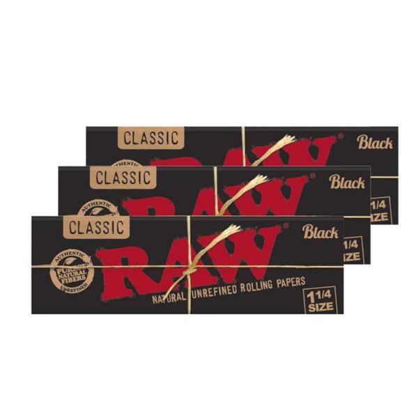 Raw-black-classic-1-14-copy-600x600-1.jpeg Raw Black Classic 1 1/4 Size - Image 1