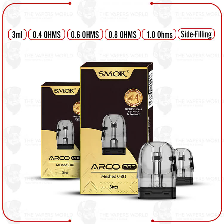 SMOK-ARCO-Replacement-Pod-Cartridge-3PK-1.jpg The Vape Avenue ARCO Replacement Pod Cartridge – 3PK - Image 1