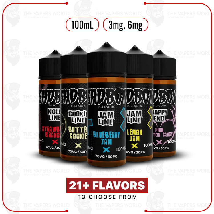 Sad-Boy-E-Liquid-Vape-100ml.jpg Sad Boy E-Liquid Vape 100ml - Image 1