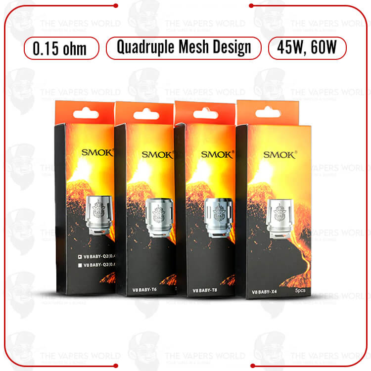 Smok-TFV8-Baby-X4-Replacement-Coils-1.jpg The Vape Avenue TFV8 Baby X4 Replacement Coils - Image 1