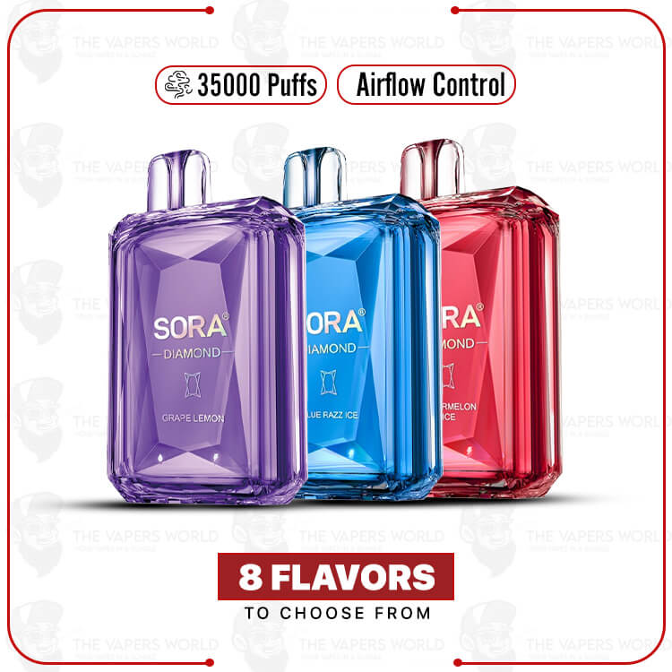 Sora-Diamond-35k-puffs-disposable-vapes.jpg Sora Diamond 35k Puffs Disposable Vapes - Image 1