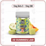 The Vape Avenue Peach Pear D9/CBD Gummies 20 Count