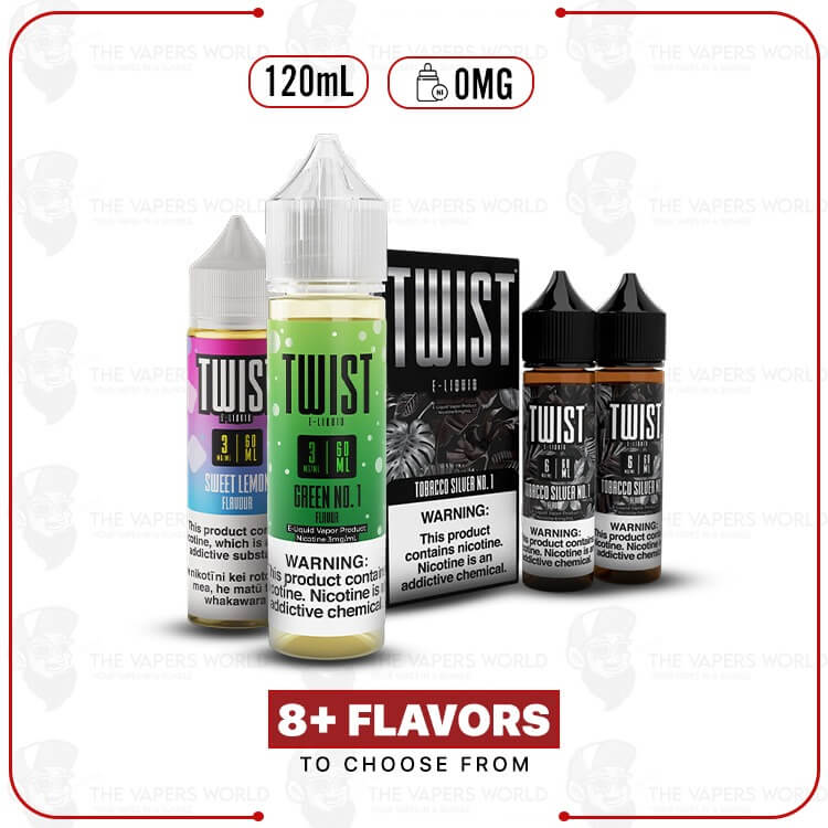 Twist-E-Liquids-120ml-E-Juice-0-MG.jpg Twist E-Liquids 0MG 120ml E-Juice - Image 1